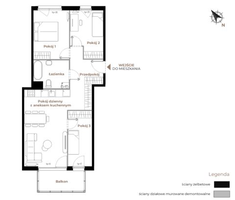 Plan 4 pok. 70m²