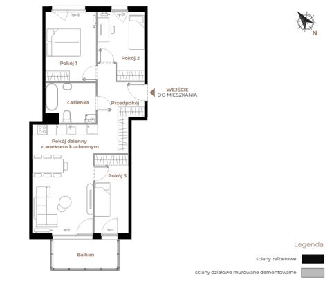 Plan 4 pok. 70m²