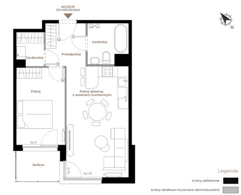 Plan 2 pok. 46m²