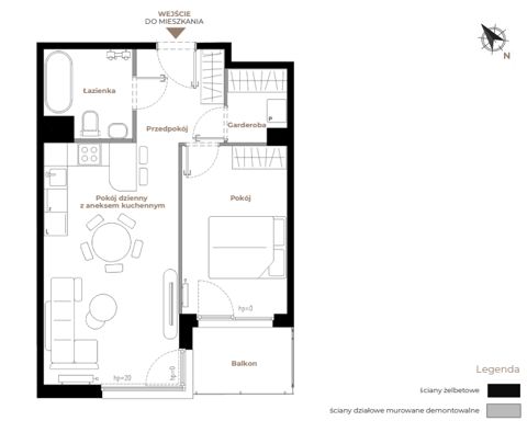 Plan 2 pok. 46m²