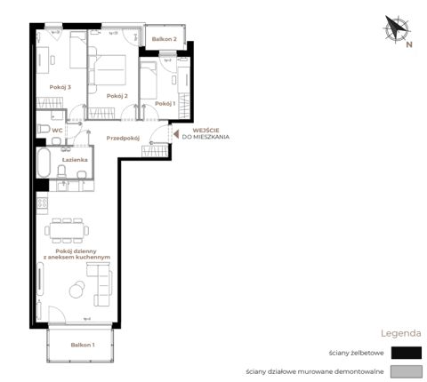 Plan 4 pok. 85m²