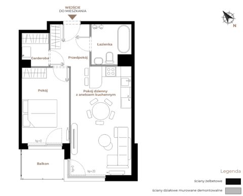 Plan 2 pok. 46m²