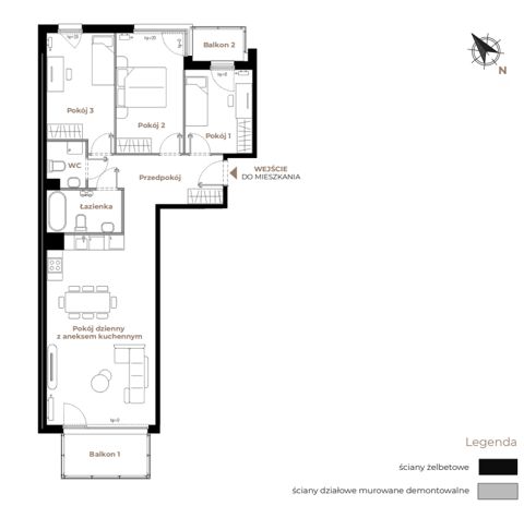 Plan 4 pok. 85m²