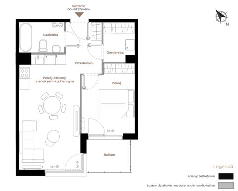 Plan 2 pok. 46m²