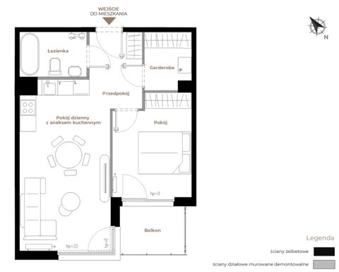 Plan 2 pok. 46m²