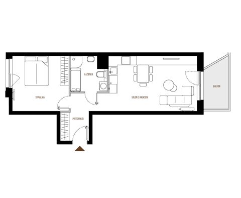 Plan 2 pok. 51m²