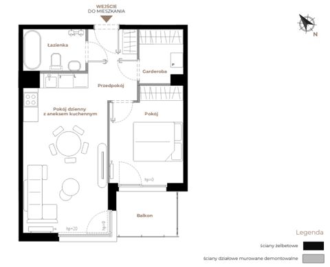 Plan 2 pok. 46m²