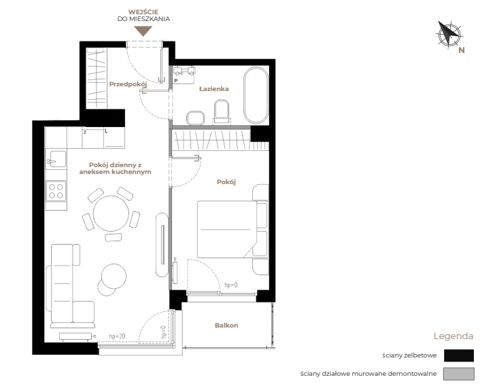 Plan 2 pok. 42m²
