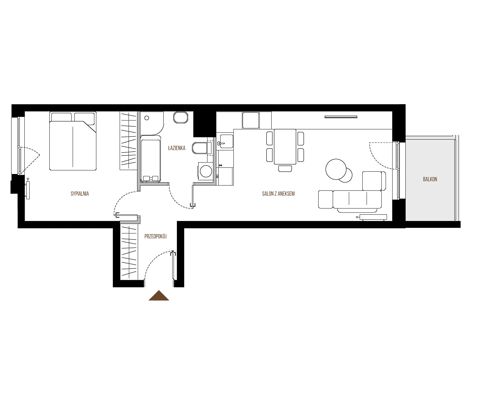 Plan 2 pok. 51m²