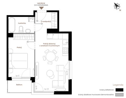 Plan 2 pok. 42m²