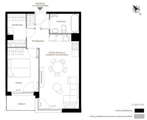 Plan 2 pok. 46m²