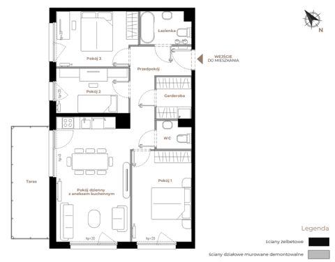 Plan 4 pok. 75m²