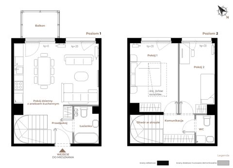 Plan 3 pok. 65m²