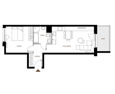 Plan 2 pok. 51m²