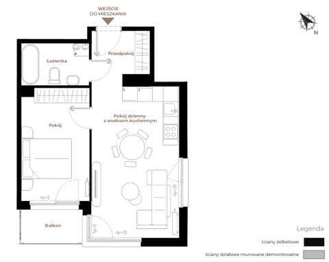 Plan 2 pok. 42m²