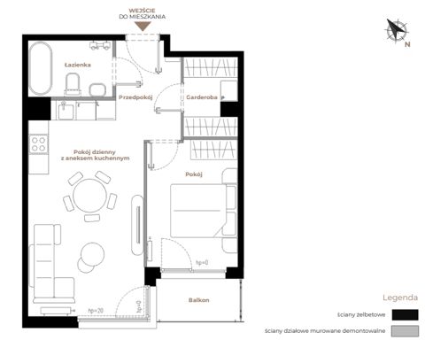 Plan 2 pok. 45m²