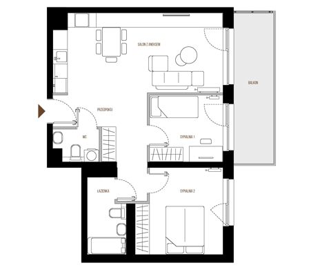 Plan 3 pok. 62m²