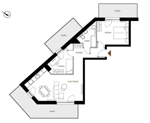Plan 3 pok. 63m²