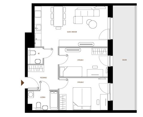 Plan 3 pok. 63m²