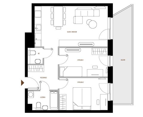 Plan 3 pok. 63m²
