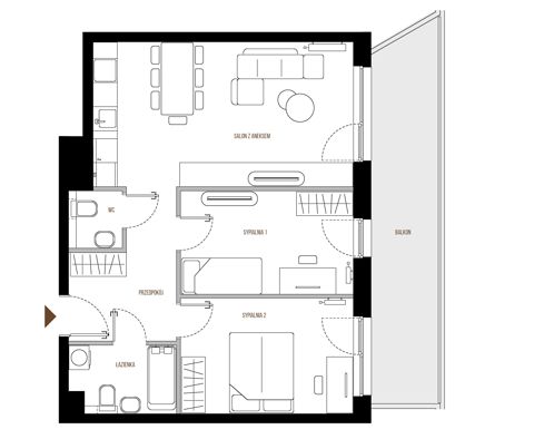 Plan 3 pok. 63m²