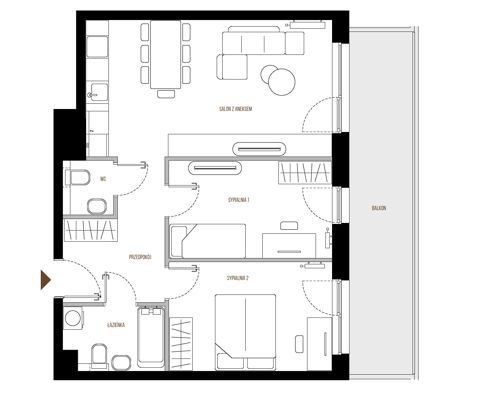 Plan 3 pok. 62m²