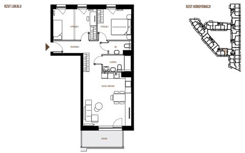 Plan 3 pok. 70m²