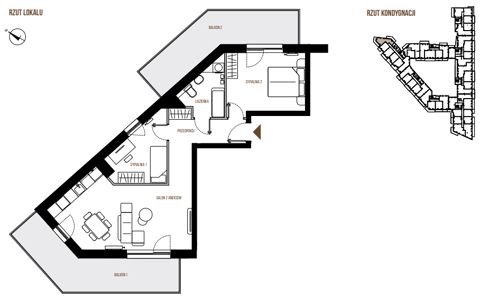 Plan 3 pok. 64m²