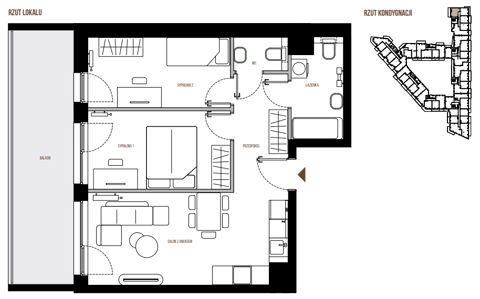 Plan 3 pok. 55m²