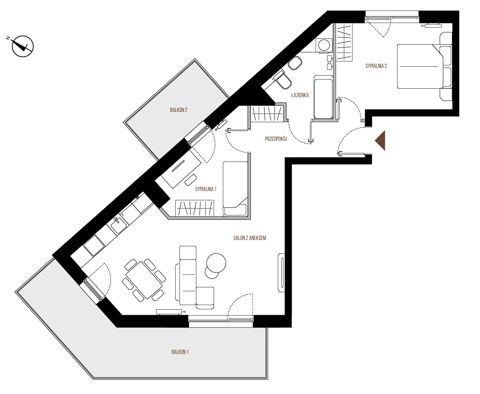 Plan 3 pok. 65m²