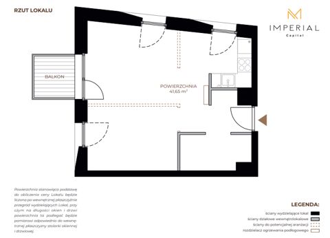 Plan 1 pok. 42m²