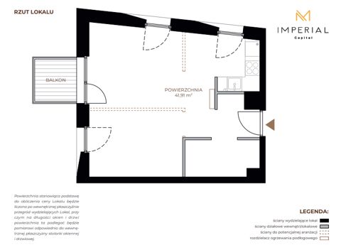 Plan 1 pok. 42m²