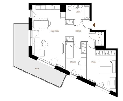 Plan 3 pok. 70m²