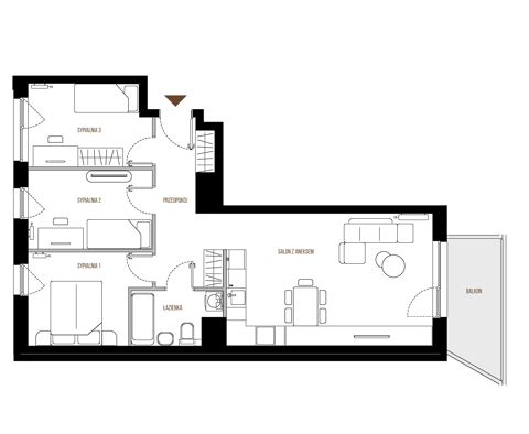 Plan 4 pok. 71m²