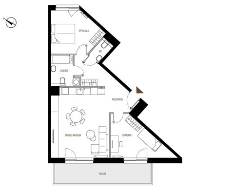 Plan 3 pok. 72m²