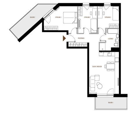 Plan 4 pok. 80m²