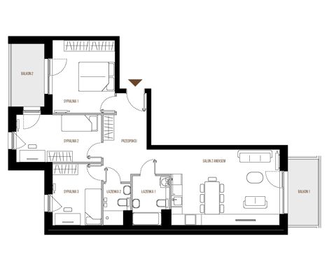 Plan 4 pok. 83m²