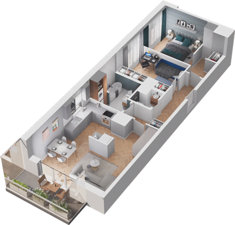 Plan 3 pok. 62m²