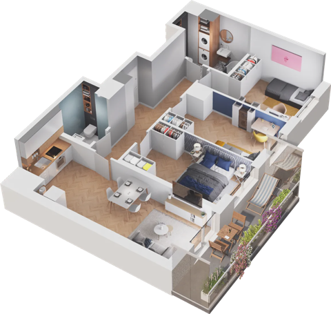 Plan 4 pok. 68m²