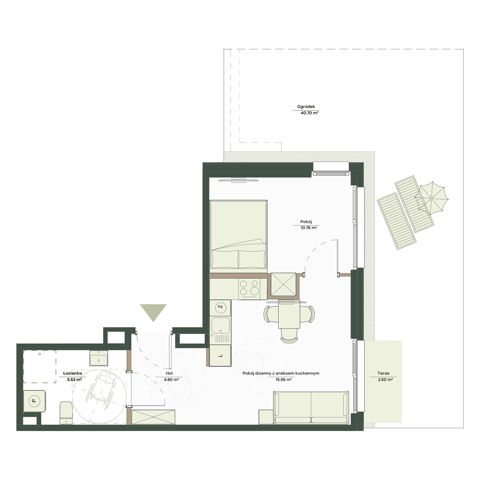 Plan 2 pok. 37m²