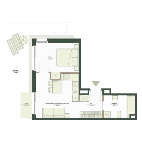 Plan 2 pok. 37m²