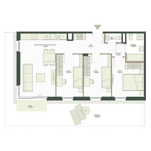 Plan 4 pok. 68m²