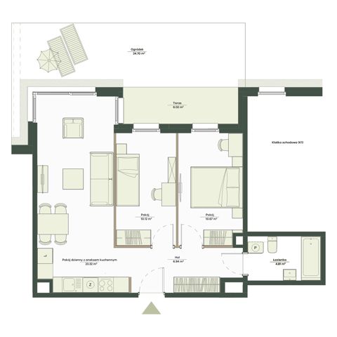 Plan 3 pok. 56m²