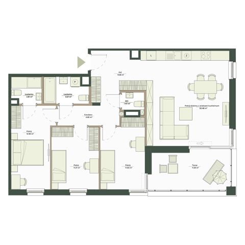 Plan 4 pok. 89m²