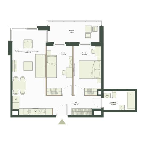 Plan 3 pok. 56m²