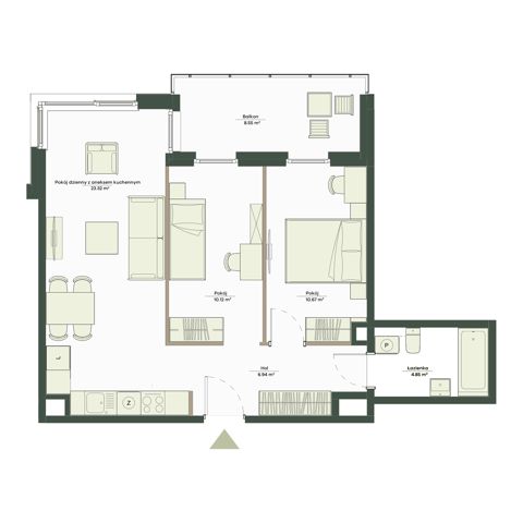 Plan 3 pok. 56m²