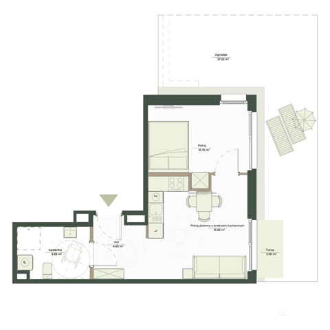 Plan 2 pok. 37m²