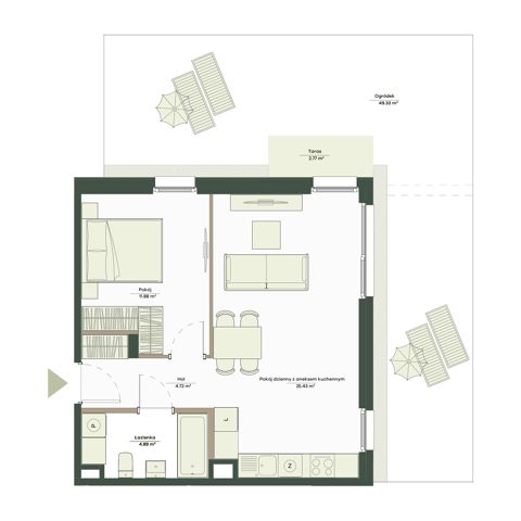 Plan 2 pok. 47m²