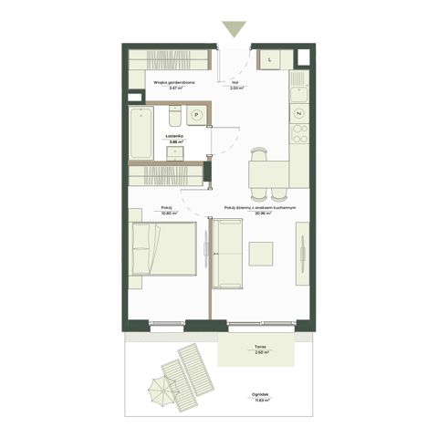 Plan 2 pok. 41m²
