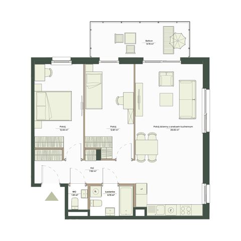 Plan 3 pok. 68m²